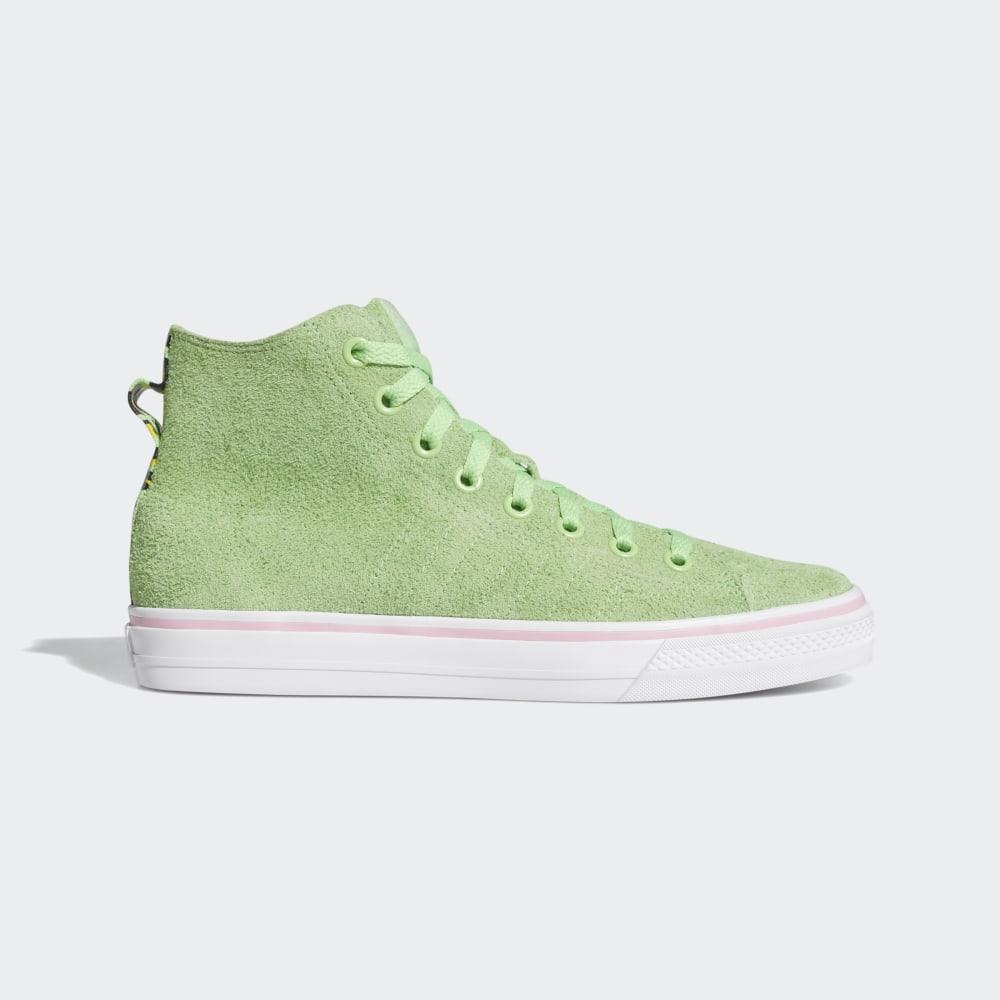Adidas Nizza Visoke RF Hrvatska - Ženske Skate Tenisice - Zelene/Bijele/Svijetlo Roze (ZGATXM965)